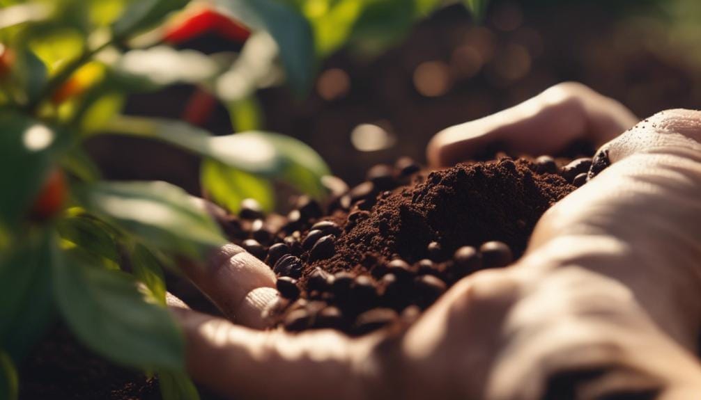 eco friendly gardening with coffee